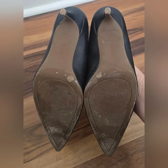 Sole Society 100% Leather Black Pumps, Vguc, Size 10 - Picture 4 of 4